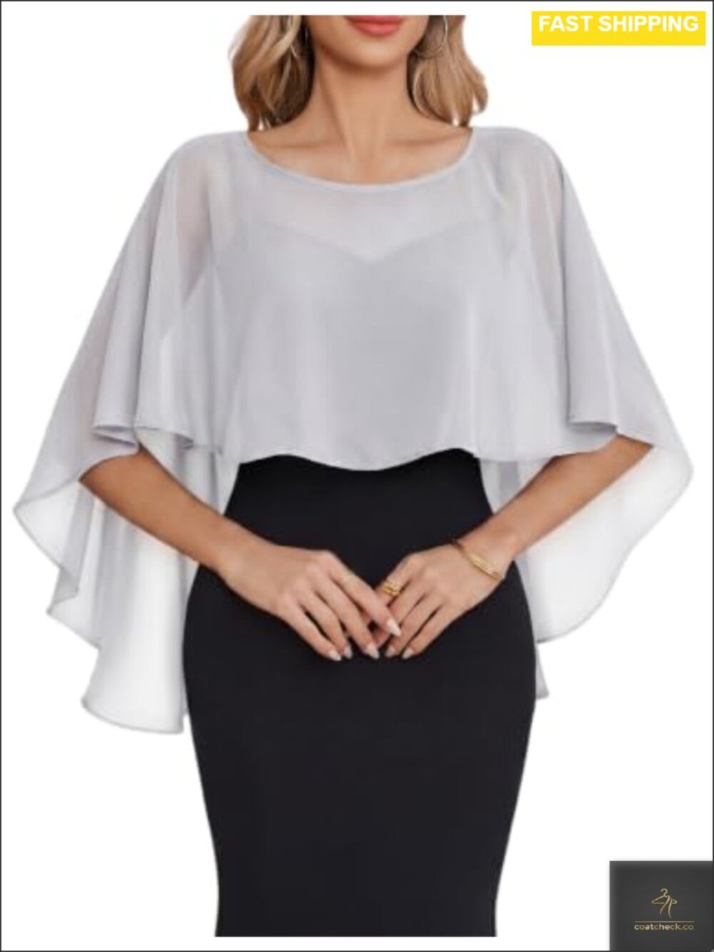 Women Chiffon Cape Shawl Wrap Evening Dress Wedding Cover Up One Size